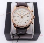Swiss Replica ZF Factory IWC Portugieser Chronograph Classic Watch Rose Gold 42mm